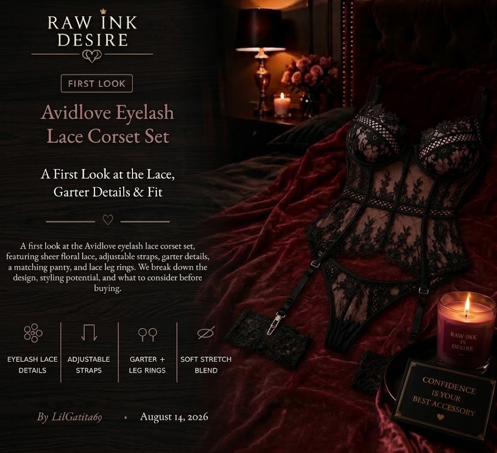 Avidlove Eyelash Lace Corset Set